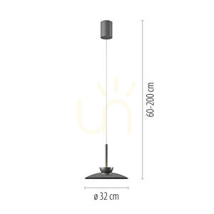 PURE MOON 2191-15 Grå pendellampa med 2 LED-lampor small 8