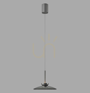 PURE MOON 2191-15 Grå pendellampa med 2 LED-lampor small 0