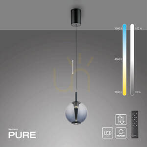 PURE INFINITY 2220-15 Grå 1xLED-pendellampa small 1