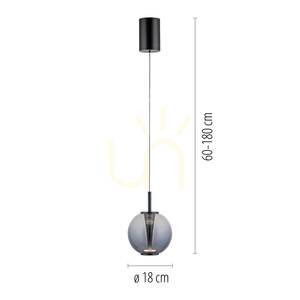 PURE INFINITY 2220-15 Grå 1xLED-pendellampa small 7