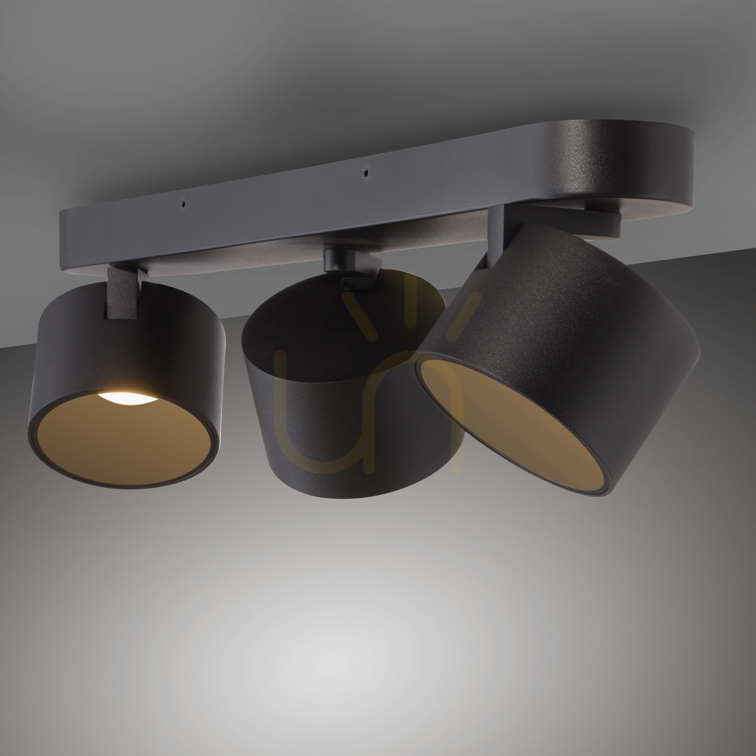 Utsikt PURE CUP 6227-18 Svart taklampa med 3 LED-lampor PURE CUP 6227-18 Svart taklampa med 3 LED-lampor