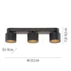 PURE CUP 6227-18 Svart taklampa med 3 LED-lampor 8 PURE CUP 6227-18 Svart taklampa med 3 LED-lampor small 8