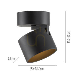 PURE CUP 6226-18 Taklampa, svart, 1xLED small 6