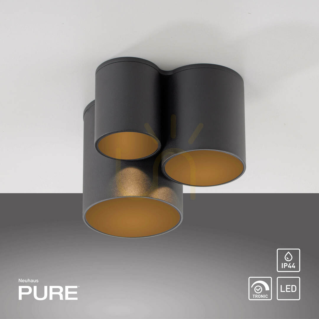 Utsikt PURE POINT 6750-18 Svart taklampa, 1xLED PURE POINT 6750-18 Svart taklampa, 1xLED