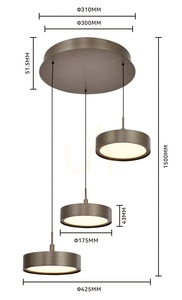 VALENSOLE Rund trippelpendellampa, brun 5062-321 Aviano small 7