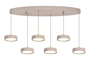 Pendellampa Aviano VALENSOLE 7062-613, kashmirfärgad, 6 LED-ljuskällor small 3
