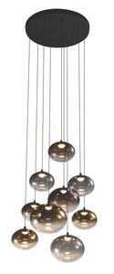 PESARO Rund pendellampa med 9 lampor, svart, 5082-902 Aviano small 1
