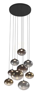 PESARO Rund pendellampa med 9 lampor, svart, 5082-902 Aviano small 3