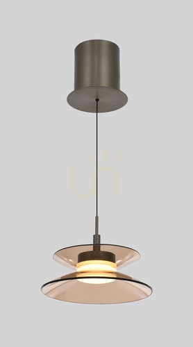 Kontrollera CREMA enkel taklampa, brun/kaffefärgad skärm 6058-121 Aviano