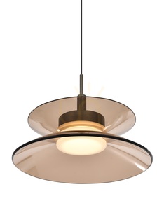 CREMA pendellampa, brun/kaffefärgad skärm 6058-121 Aviano small 3