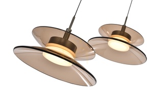 CREMA rund pendellampa med 3 lampor, brun/kaffefärgad skärm 5058-321 Aviano small 5