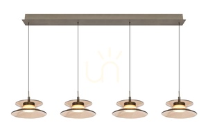 CREMA rak pendellampa med 4 lampor, brun/kaffefärgad skärm 7058-421 Aviano small 2