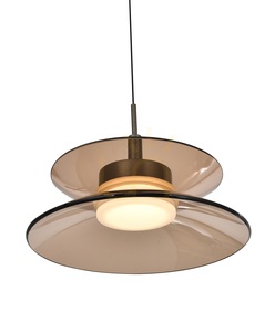 CREMA rak pendellampa med 4 lampor, brun/kaffefärgad skärm 7058-421 Aviano small 5