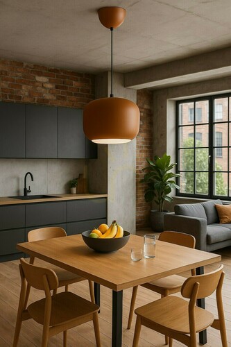 Kontrollera POSITANO Enkel taklampa, brun, 6026-118, Aviano