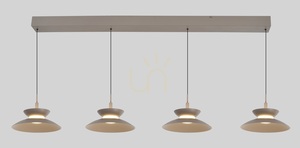 GUBBIO rak pendellampa med 4 lampor, Cashmere, 7060-413 Aviano small 4