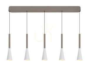 TROMPTO rak pendellampa med 5 lampor, Cashmere, 7050-524 Aviano small 5