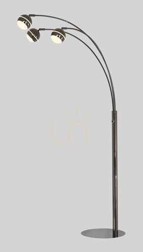 Kontrollera BIARRITZ ”Trio” golvlampa, svart krom, 3047-305, Aviano