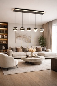 BIARRITZ 5-lamps rak taklampa, svart krom 7047-605 Aviano small 0