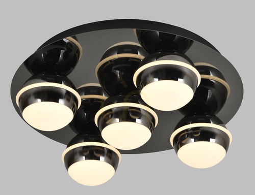 Kontrollera BIARRITZ taklampa med 5 lampor, svart krom, 9047-505, Aviano