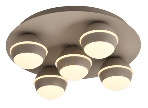 Kontrollera BIARRITZ Rund taklampa, ”Five”, Cashmere, 9047-513 Aviano
