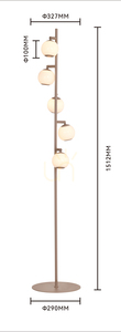 Aviano LUBERON 3051-513 LED-golvlampa, 5 kupor, kashmir-sandfärgad small 5