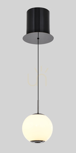 LUBERON Pendellampa med en LED-lampa, svart krom, 6051-105, Aviano small 1