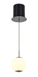 LUBERON Pendellampa med en LED-lampa, svart krom, 6051-105, Aviano small 2
