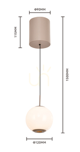 LUBERON Pendellampa med en LED-lampa, Cashmere, 6051-113 Aviano small 5