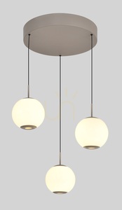 LUBERON Rund LED-pendellampa med tre lampor, Cashmere, 5051-313 Aviano small 1