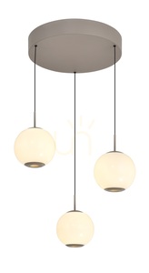 LUBERON Rund LED-pendellampa med tre lampor, Cashmere, 5051-313 Aviano small 3