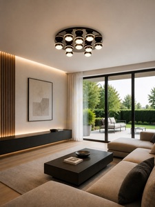 BIARRITZ Rund LED-taklampa, svart krom, 9047-1005, Aviano small 5