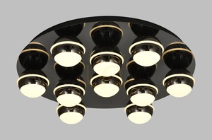 BIARRITZ Rund LED-taklampa, svart krom, 9047-1005, Aviano small 0
