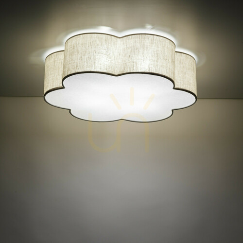 Kontrollera TK-Lighting CAPRI LEN 10746 plafond, beige, 49 cm, 4×E27