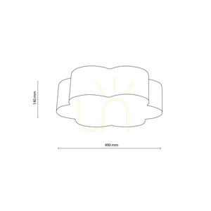 Capri White taklampa, 4x E27 small 5