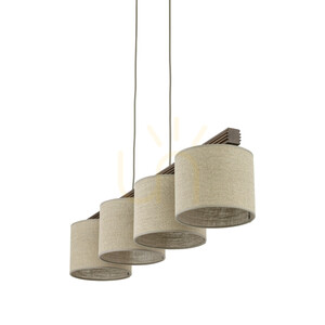 Viga Shade hänglampa i valnöt, 4 Xe27 small 5