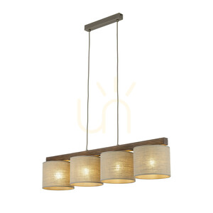 Viga Shade hänglampa i valnöt, 4 Xe27 small 6