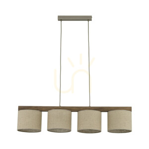 Viga Shade hänglampa i valnöt, 4 Xe27 small 8