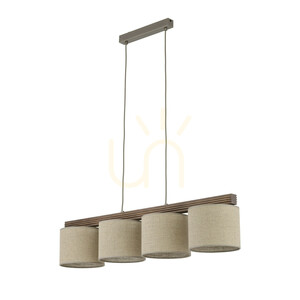 Viga Shade hänglampa i valnöt, 4 Xe27 small 0