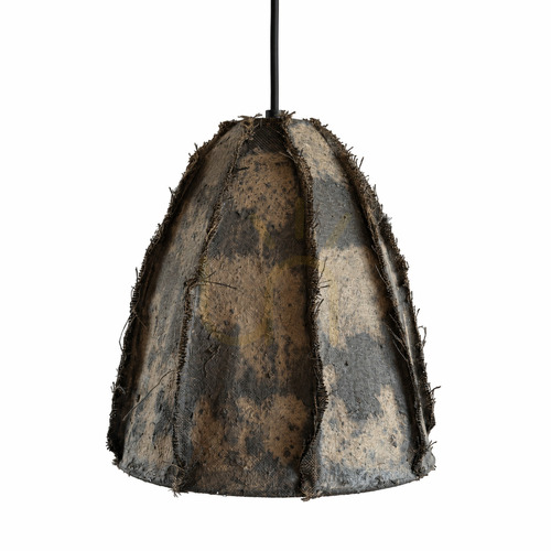 Kontrollera Pendellampa BAZAR BIZAR i pappersmaché och jute – beige, storlek L