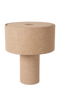 Lucide LEEROY bordslampa i taupe och linne, E27, höjd 52 cm, Ø42 cm, 03548/52/41 small 5