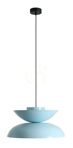 Kontrollera Aldex Millo Baby Blue pendellampa 47 cm, svart sladd, E27 – 1146G29_29_29_C