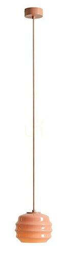 Kontrollera ALDEX 1160G11 Puff Glaze Coral taklampa