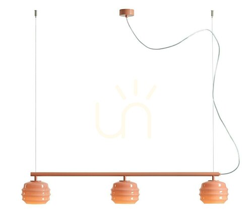 Kontrollera Puff Glaze 3 Coral ALDEX 1160E_11 taklampa