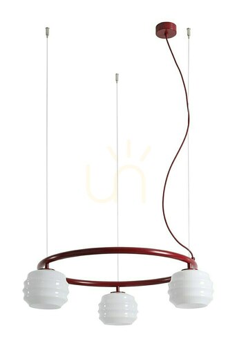 Kontrollera ALDEX 1159E15_R Puff 3 Ring rödvinspendellampa