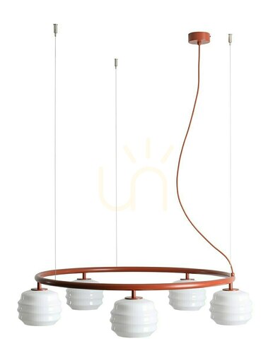 Kontrollera ALDEX 1159F24_R Puff 5 Ring Terra taklampa