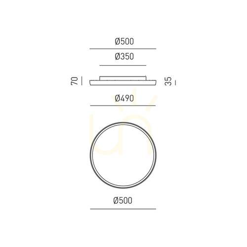 Kontrollera ACELIA P/M FACPB2 taklampa, vit, Gea Luce