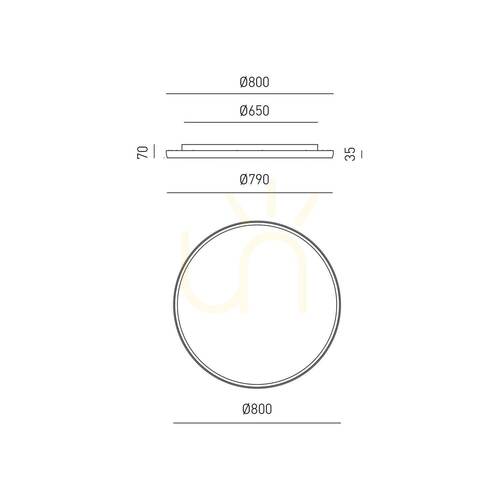 Kontrollera ACELIA P/S FACPB4 Taklampa, vit, Gea Luce