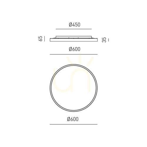 Kontrollera AELA P/M FAEPBE2 taklampa, beige, Gea Luce