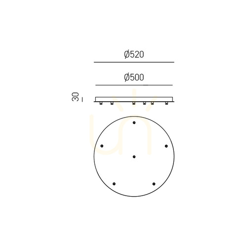 Kontrollera ALICE B T/6 FALBN6 Svart Gea Luce takrosett
