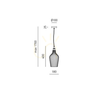 CLEOFE S/12 FCLSC12 Cobalt taklampa från Gea Luce small 1